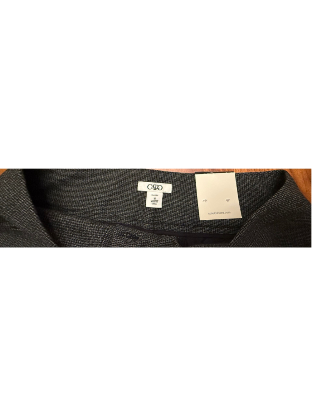 Cato Trousers Size 10 Grey Black Patterned Dress Pants NWT - Picture 6 of 12